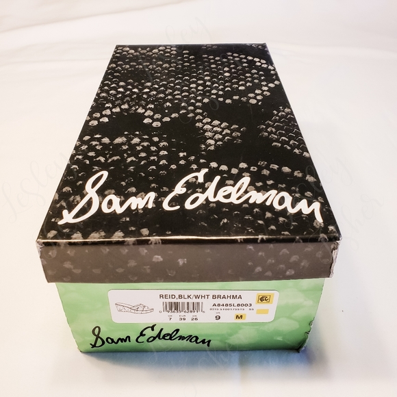 Sam Edelman Reid, Black/White Brahma Wedges - Picture 7 of 8